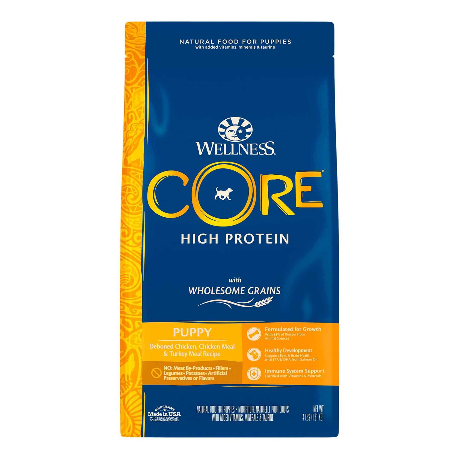 Wellness CORE High Protein Wholesome Grains Puppy Recipe Dry Dog Food - Healthber