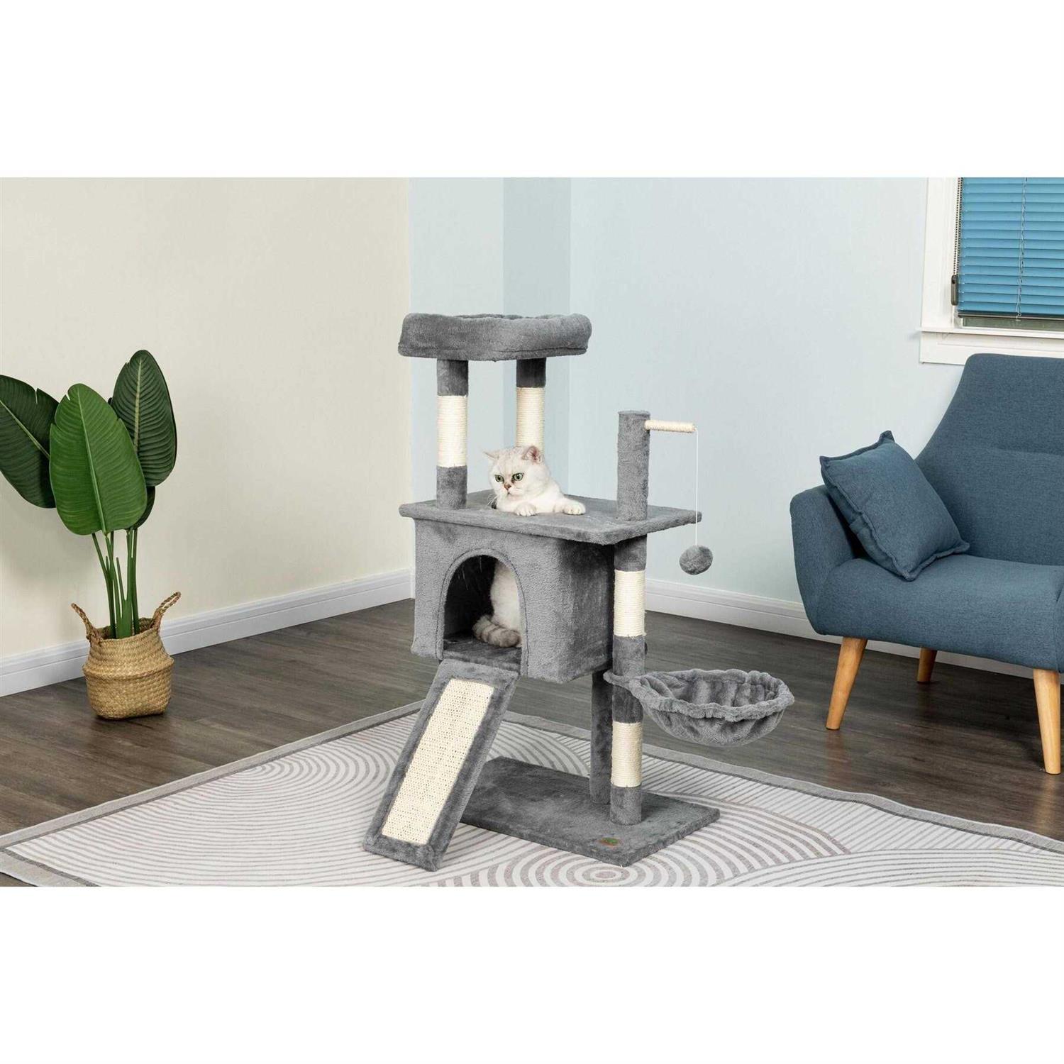Go Pet Club Fs801 Everyday Value 38in Three Level Cat Tree Tower - Healthber