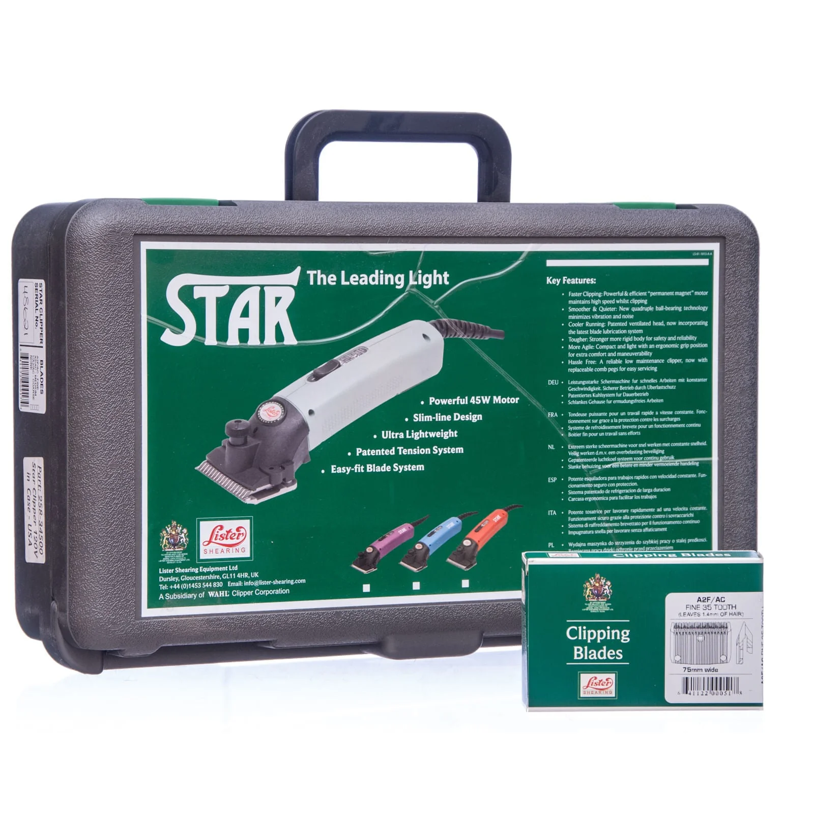Lister Star Clipper Kit with Fine Blade Set - Healthber