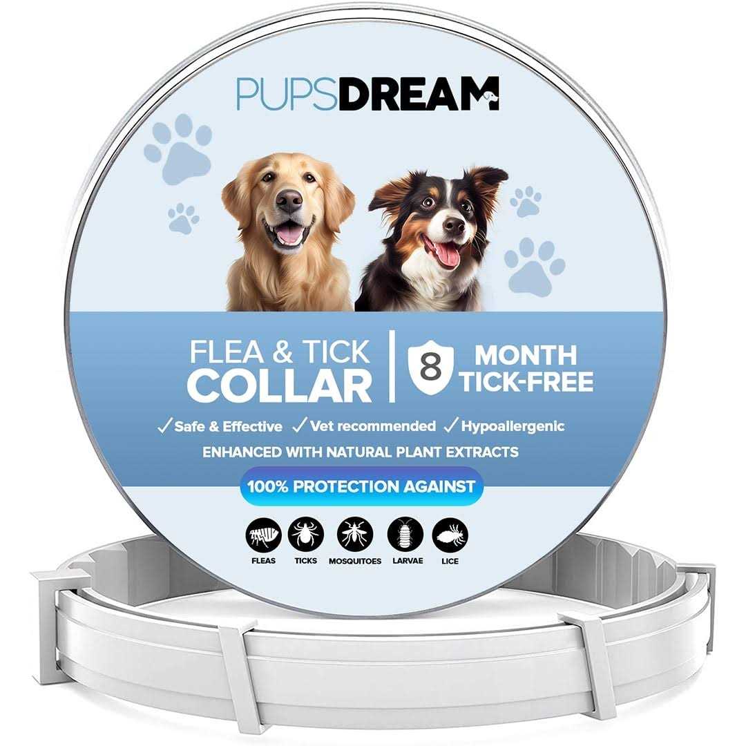 PupsDream UK AntiTickCollar V.2. Flea & Tick Repellent Dog Tick Protection Collar - Healthber