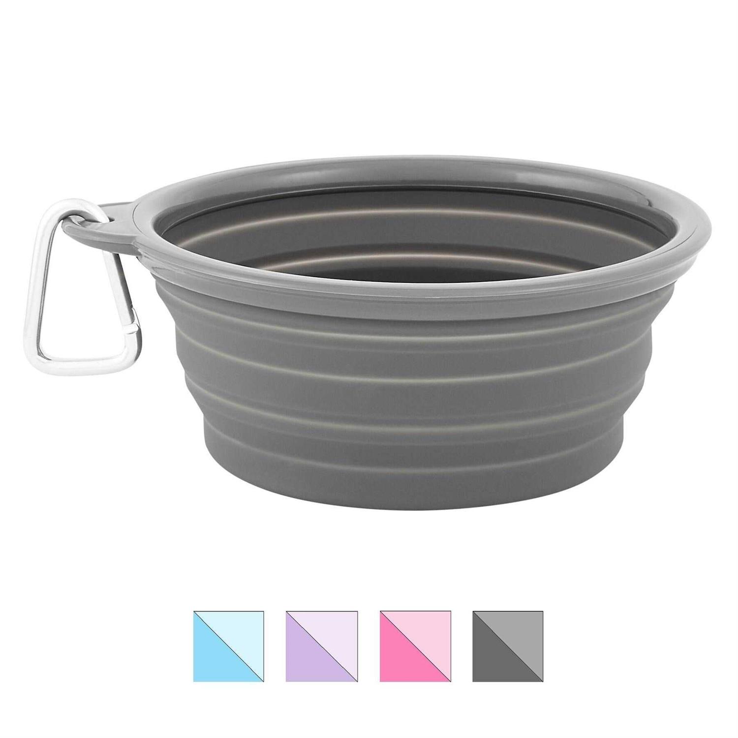 Prima Pets Prima Collapsible Silicone Water Travel Bowl with Clip Dog and Cat - Healthber