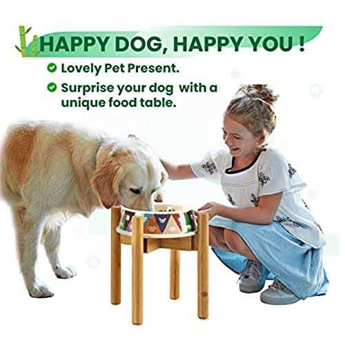 ZPirates Dog Bowl Stand Dogs Height Width Adjustable - Healthber
