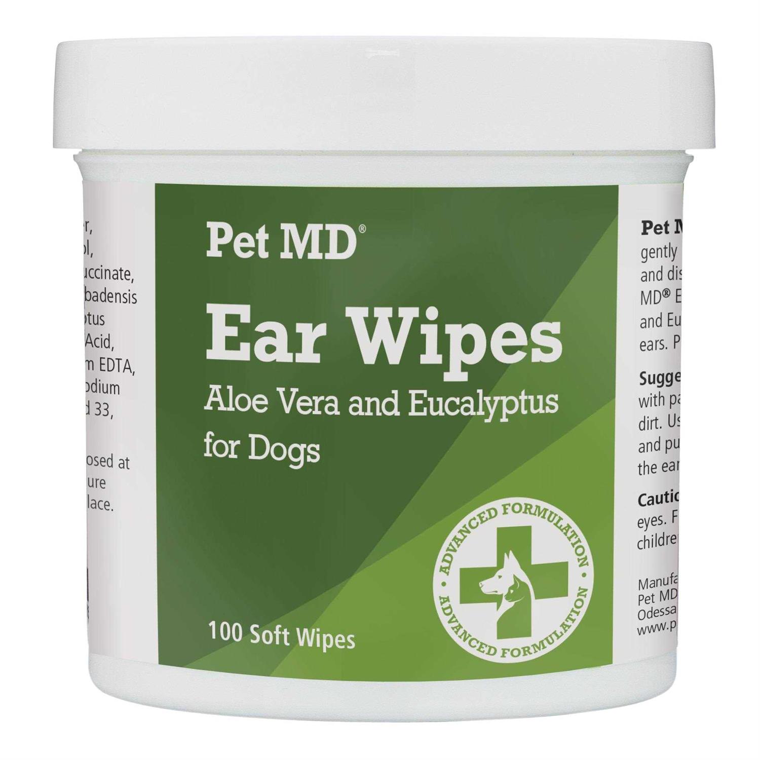 PetMD Aloe & Eucalyptus Dog Ear Wipes - Healthber