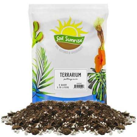 Terrarium Potting Soil Mix w/Blended Filtering Charcoal Custom Made for Terrariums - Healthber