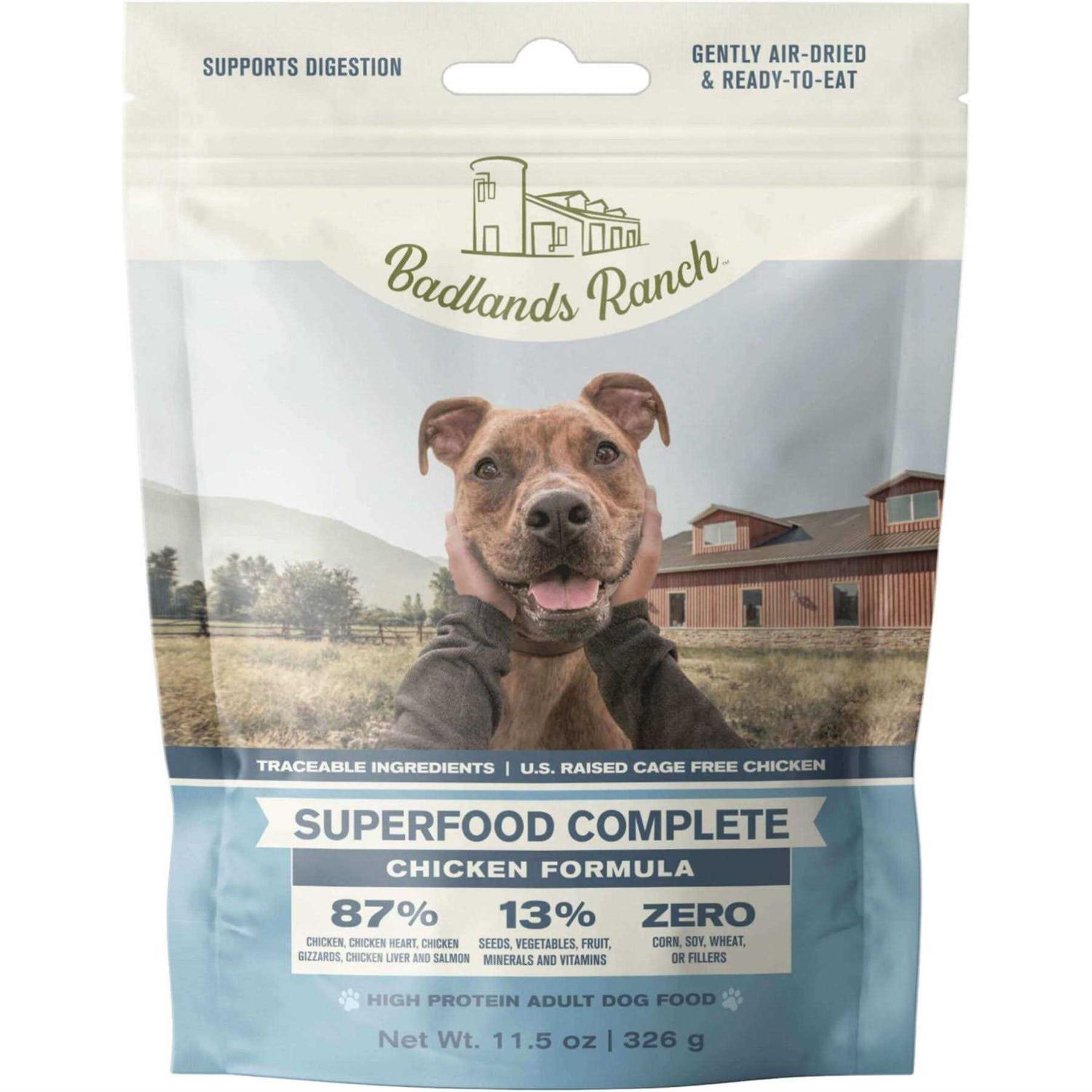 Badlands Ranch Superfood Complete Air Dried Chicken Dog Food - Healthber