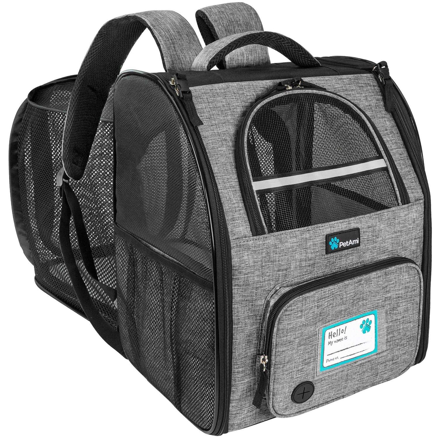 PetAmi Dog Cat Backpack Carrier Expandable Pet Carrier Backpack for Travel Hiking - Healthber