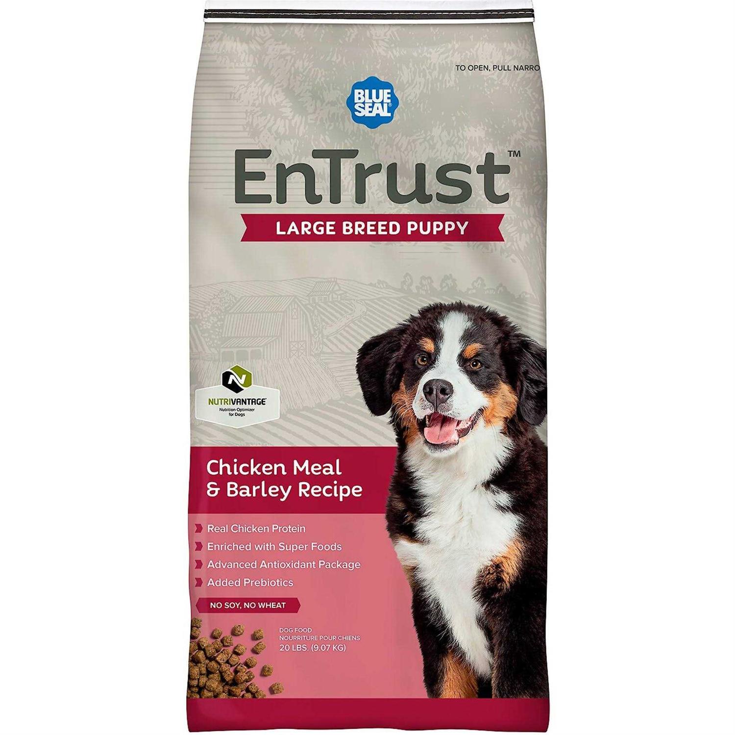 Entrust Large Breed Puppy Chicken Meal & Barley Recipe - Healthber