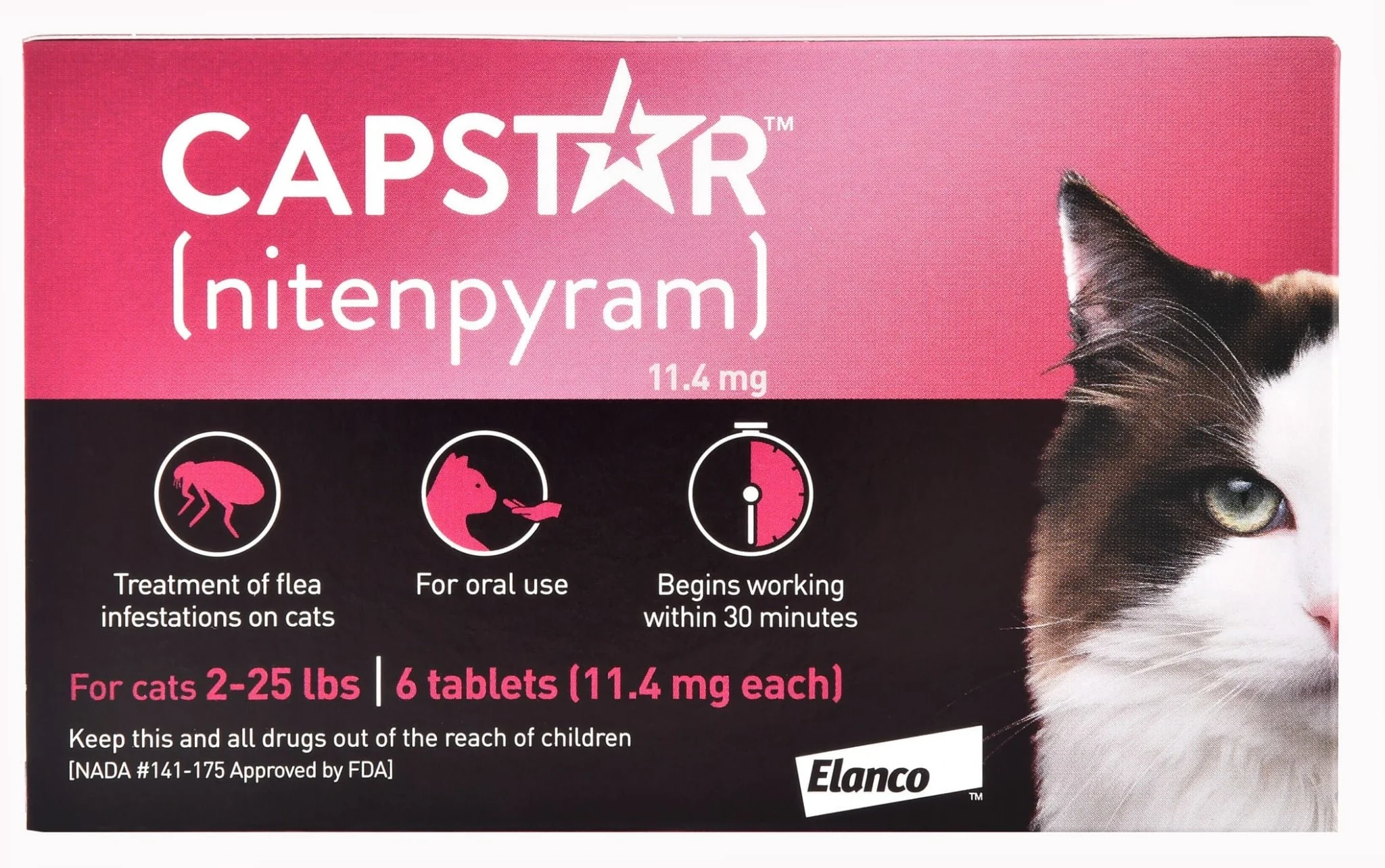 Capstar Flea Tablet for Cats, 6 Count - Healthber