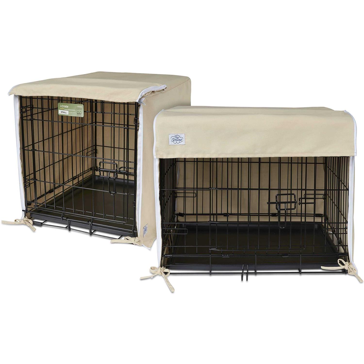 Pet Dreams Open Front Dog Crate Cover - Healthber