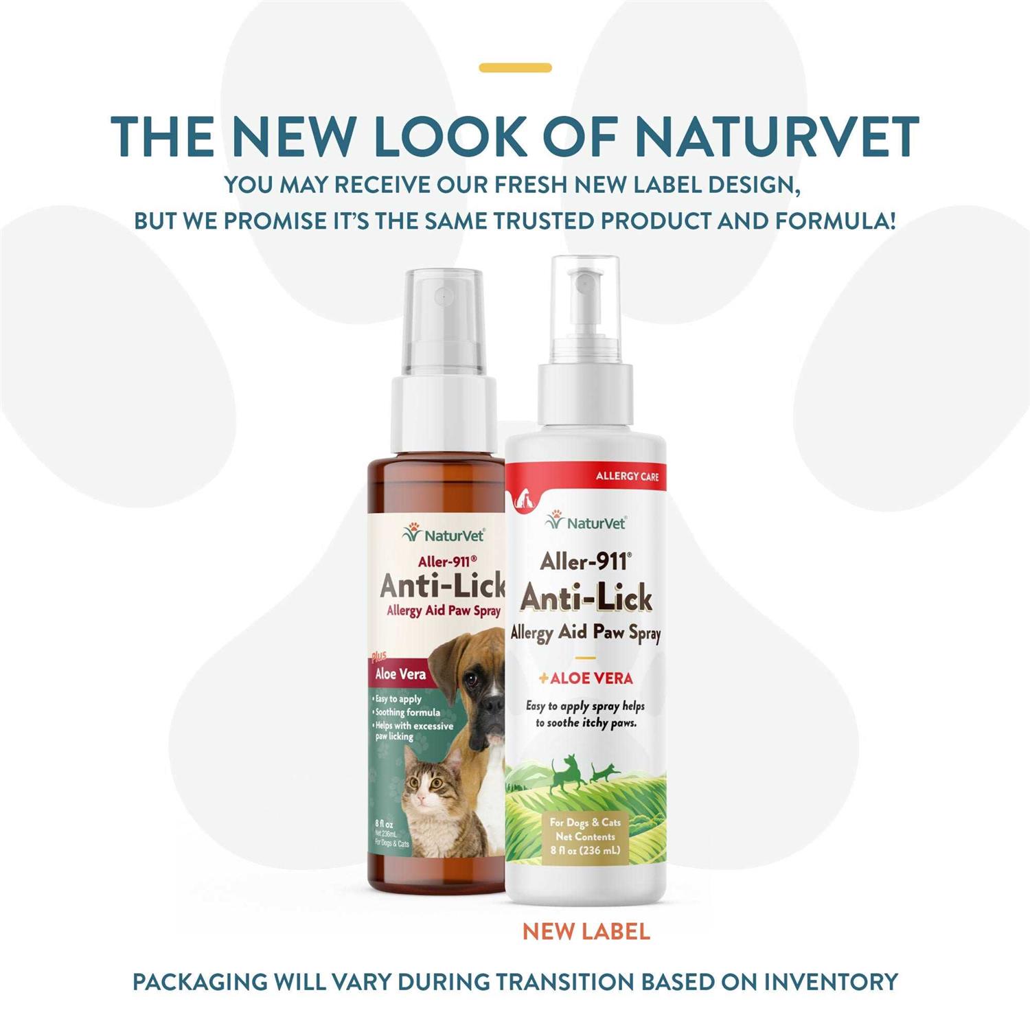 NaturVet Aller-911 Anti-Lick Paw Spray for Dogs & Cats - Healthber