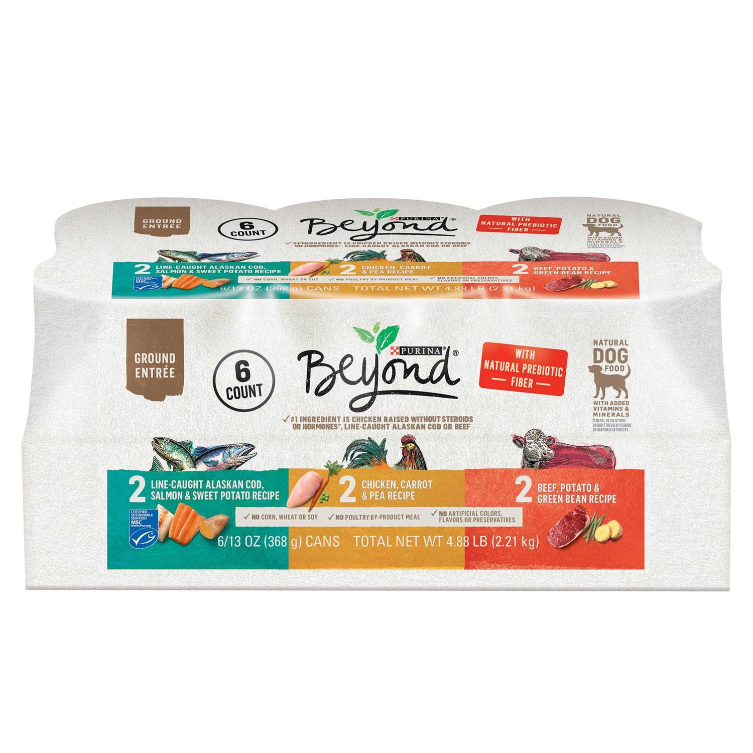 Purina Beyond Chicken, Beef and Cod Ground Entree Grain Free Wet Dog Food - Healthber