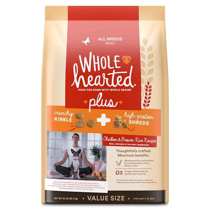 WholeHearted Plus Chicken & Brown Rice Recipe with Whole Grains Dry Dog Food - Healthber