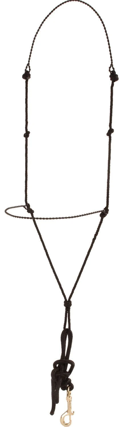 Mustang Twisted Wire & Rope Training Headsetter Headstall for Horses - Healthber