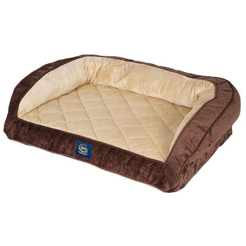 Serta Ortho Quilted Couch Pet Bed - Healthber