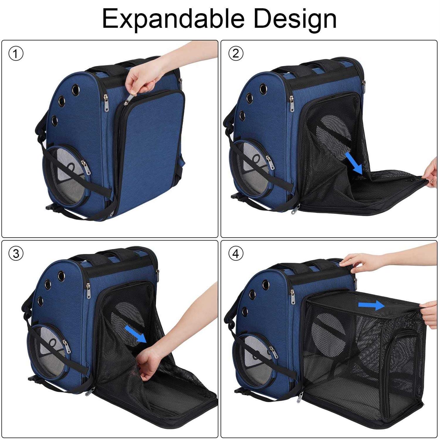 COVONO Expandable Pet Carrier Backpack for Cats, Dogs and Small Animals - Healthber