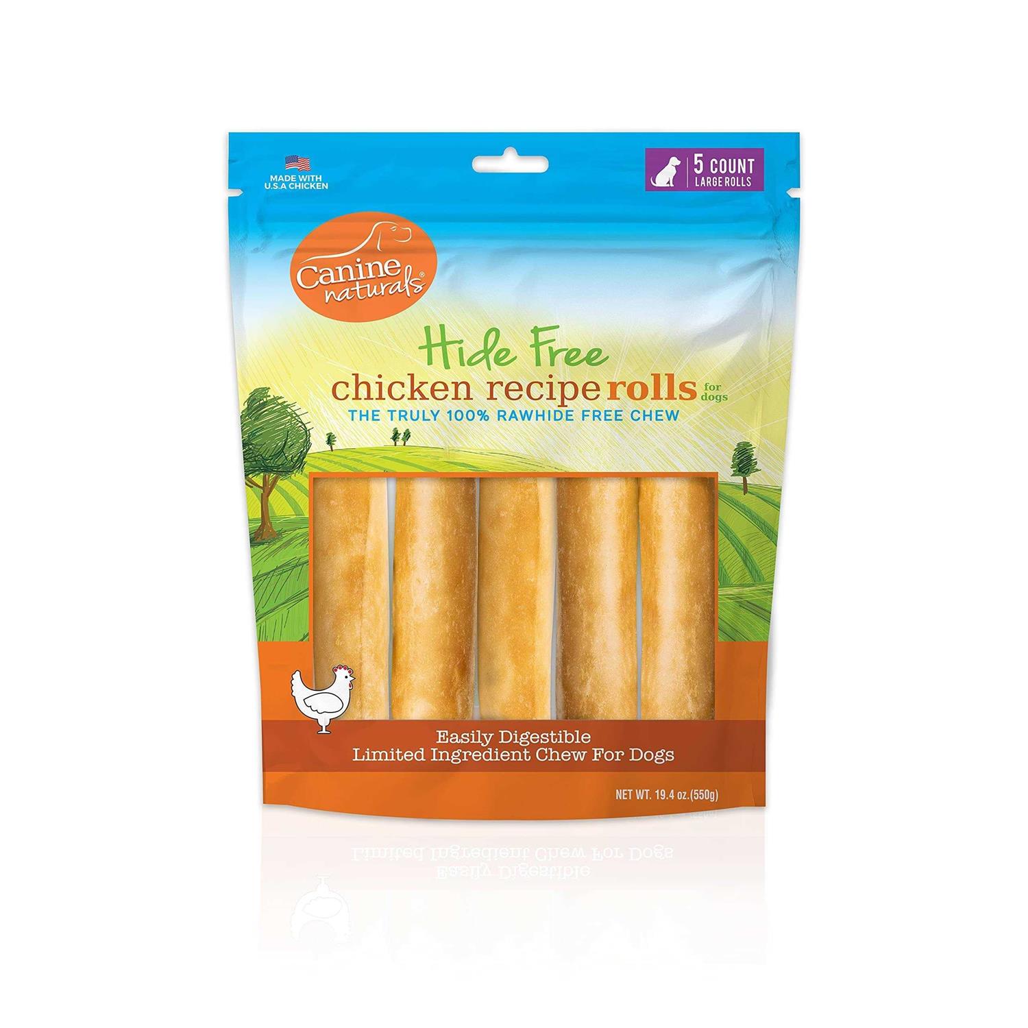 Canine Naturals Hide Free Chicken Recipe Roll Dog Chew - Healthber
