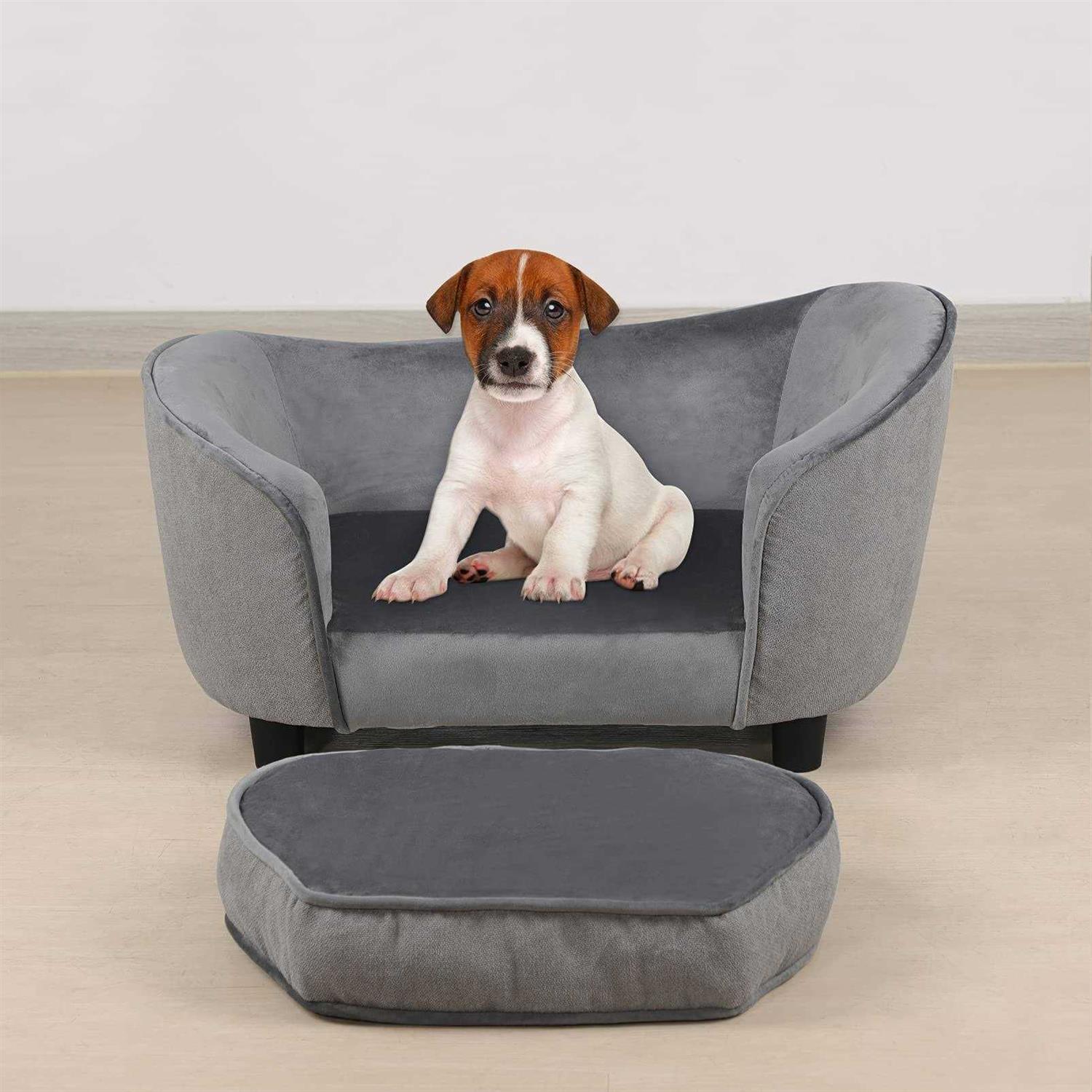 Getifun Pet Bed Sofa Velvet Couch Washable Cushion for Small Dog Cat - Healthber