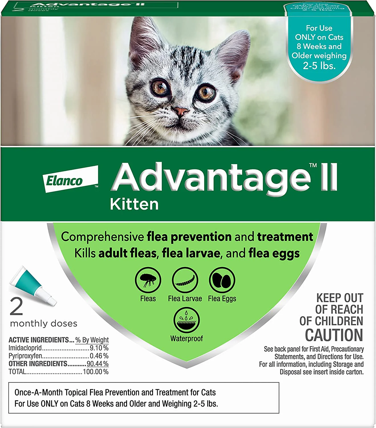 Advantage II for Kittens, 2-5 lbs - Healthber
