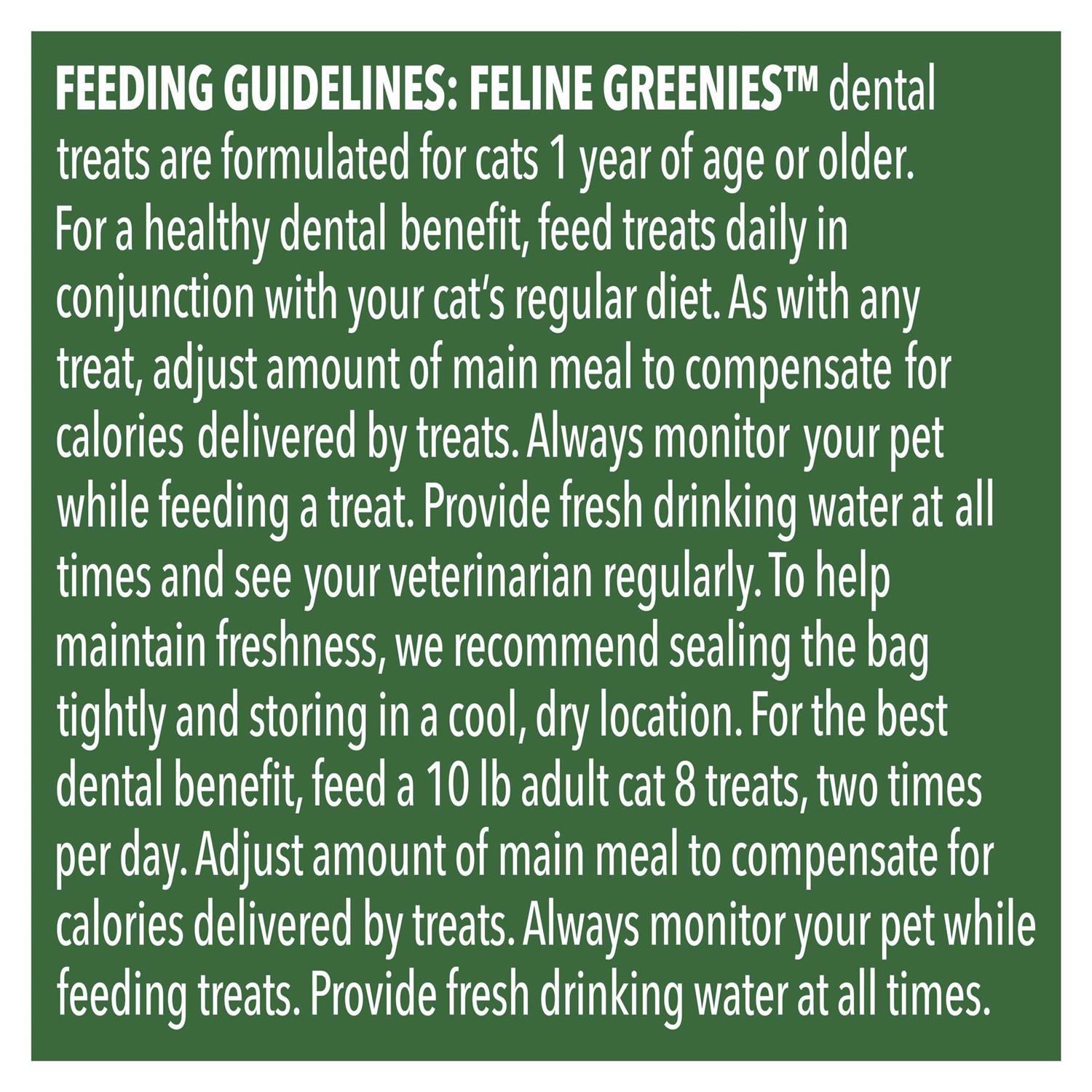 FELINE GREENIES Dental Cat Treats Flavor - Healthber