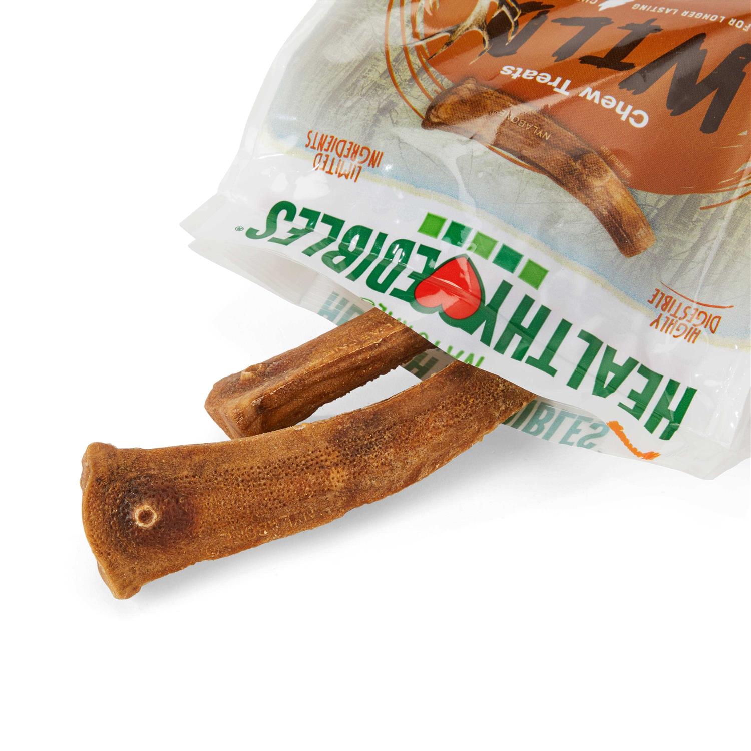 Nylabone Healthy Edibles Wild Antler Chews Venison - Healthber