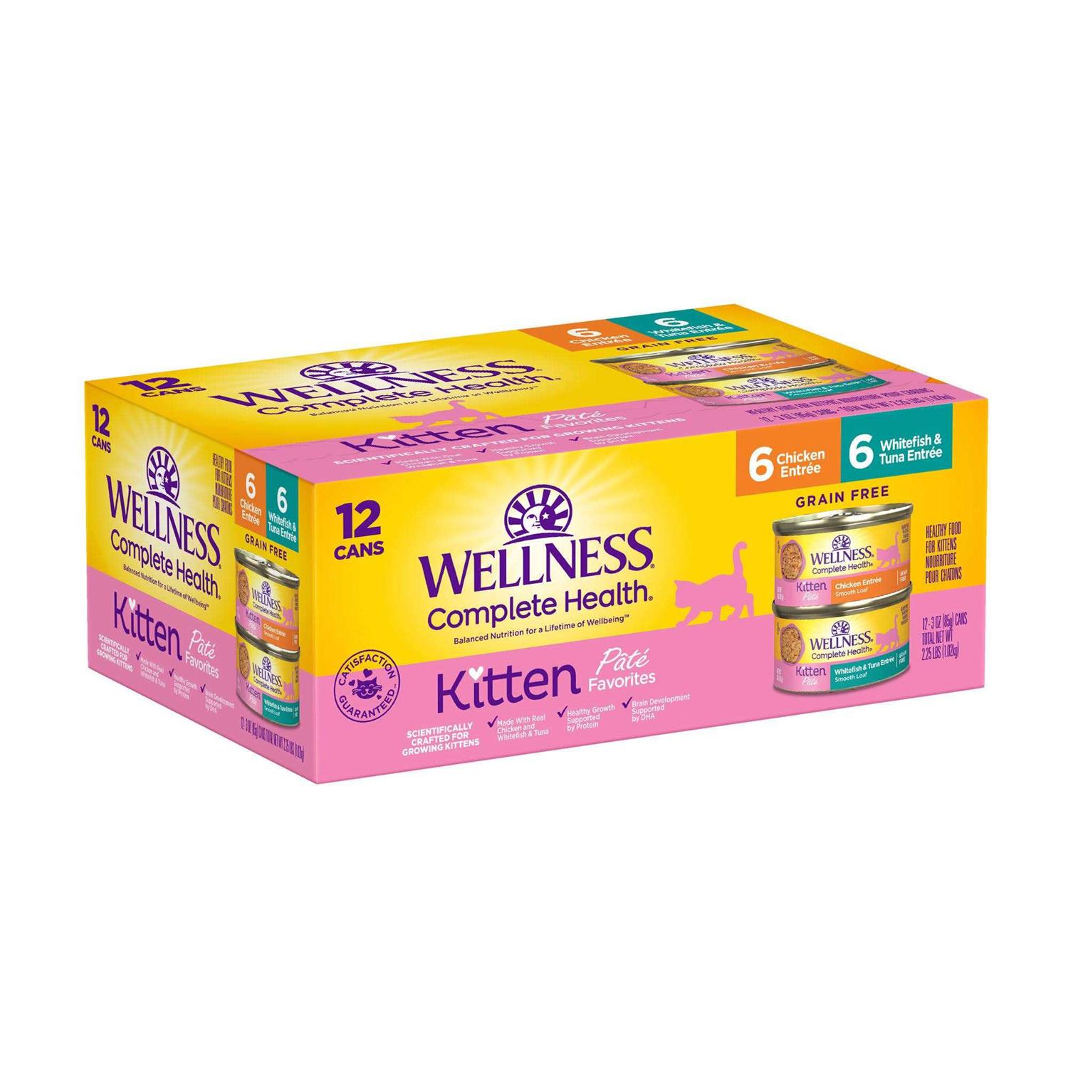 Wellness Complete Health Kitten Canned Wet Cat Food - Healthber