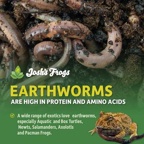 Josh’s Frogs Canadian Nightcrawlers/Earthworms Live Feed Reptile Food, 12 count - Healthber