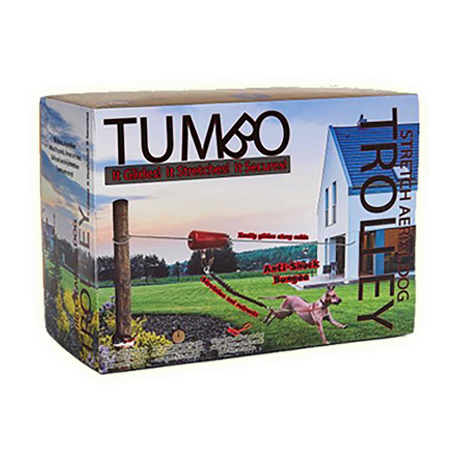 Tumbo Trolley Anti-Shock Aerial Dog Runner for Yard Small and Large Dog - Healthber