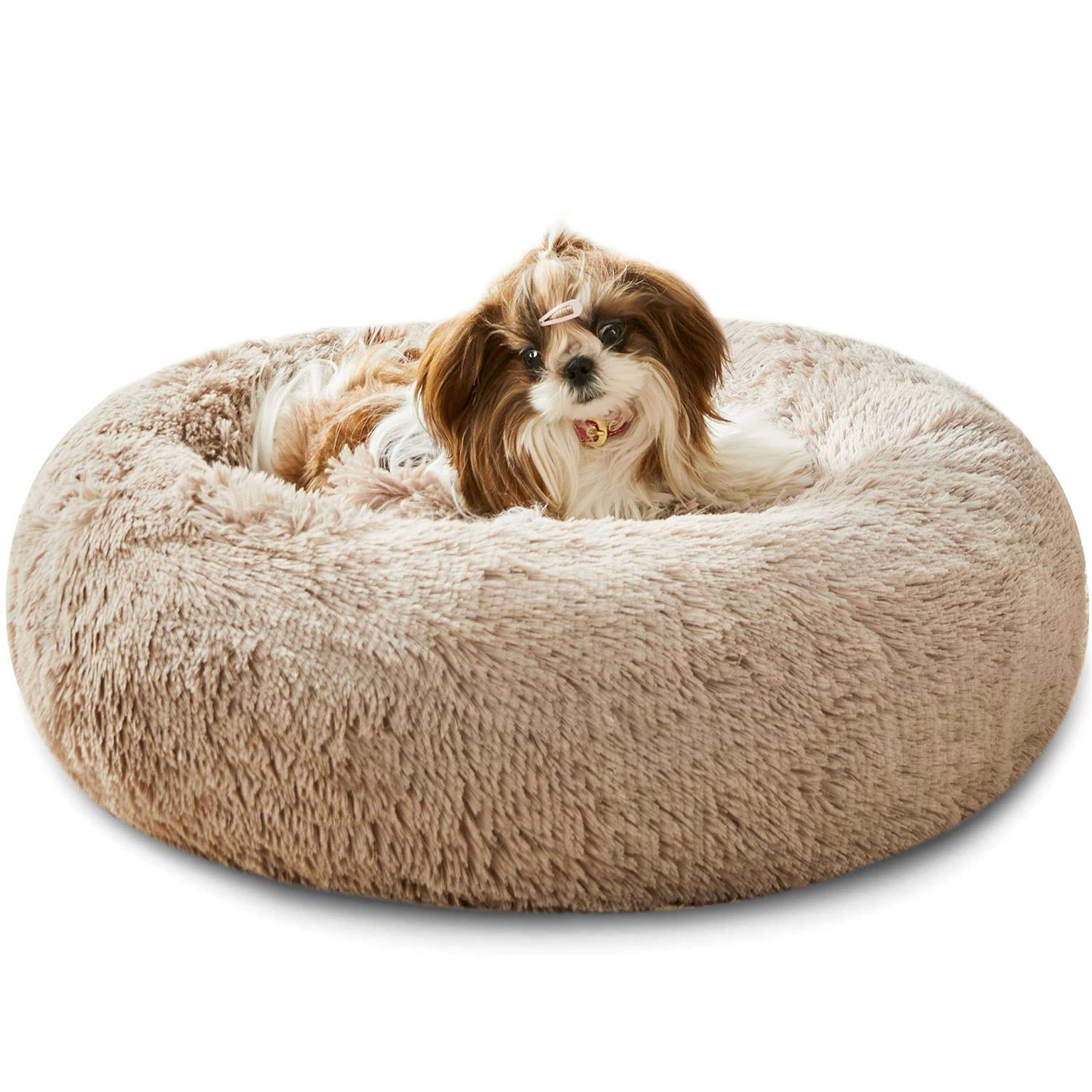 WESTERN HOME WH Western Home Faux Fur Dog Bed & Cat Bed Original Calming Dog Bed for Small Medium Large Pets - Healthber