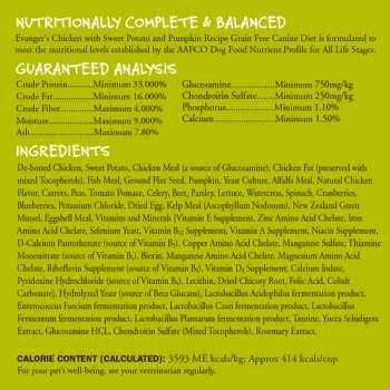 Evanger’s Chicken Sweet Potato & Pumpkin Grain Free Dry Dog Food - Healthber