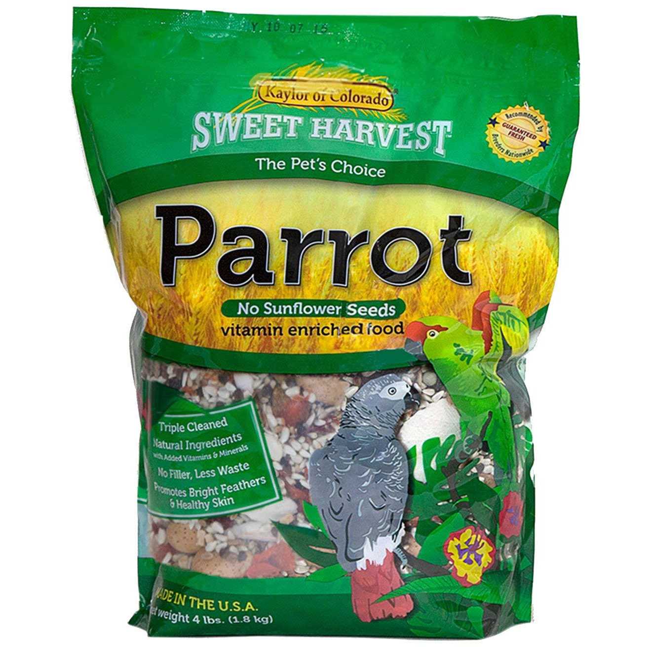 Sweet Harvest Parrot Food No Sunflower Seeds - Healthber