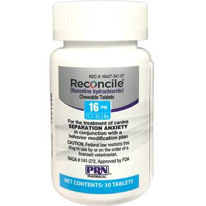 Reconcile (fluoxetine hydrochloride) Tablets for Dogs, 16-mg, 30 tablets - Healthber