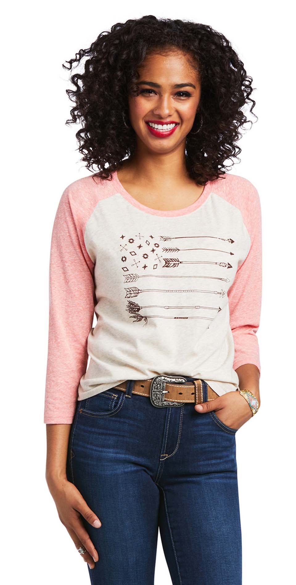 Ariat Women's Arrow Raglan Shirt - Healthber