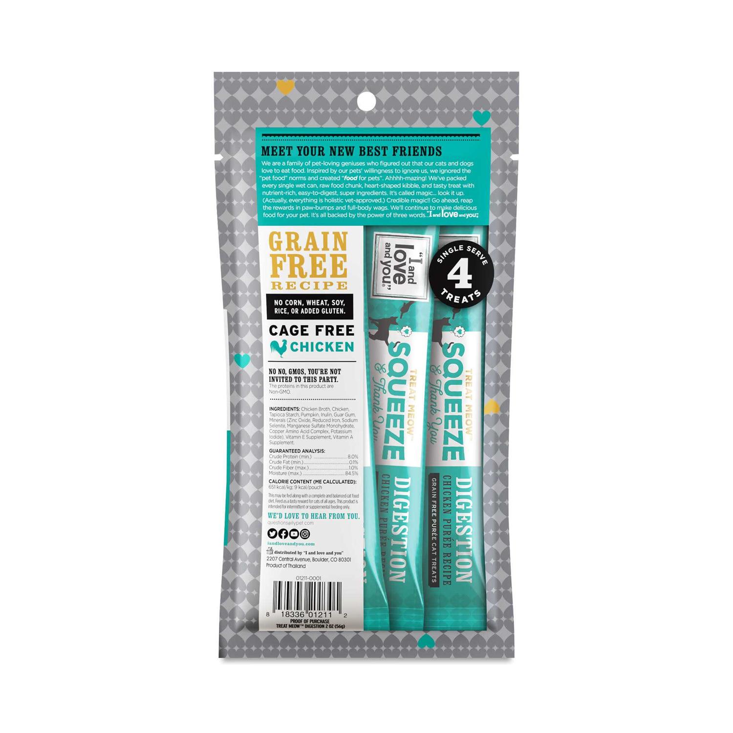 I and Love and You Treat Meow Support Puree Lickable Cat Treats - Healthber
