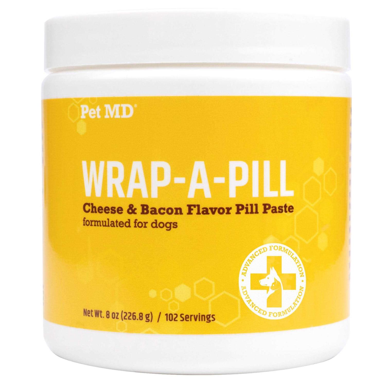 Pet MD Wrap-A-Pill Cheese & Bacon Flavor Pill Paste for Dogs - Healthber