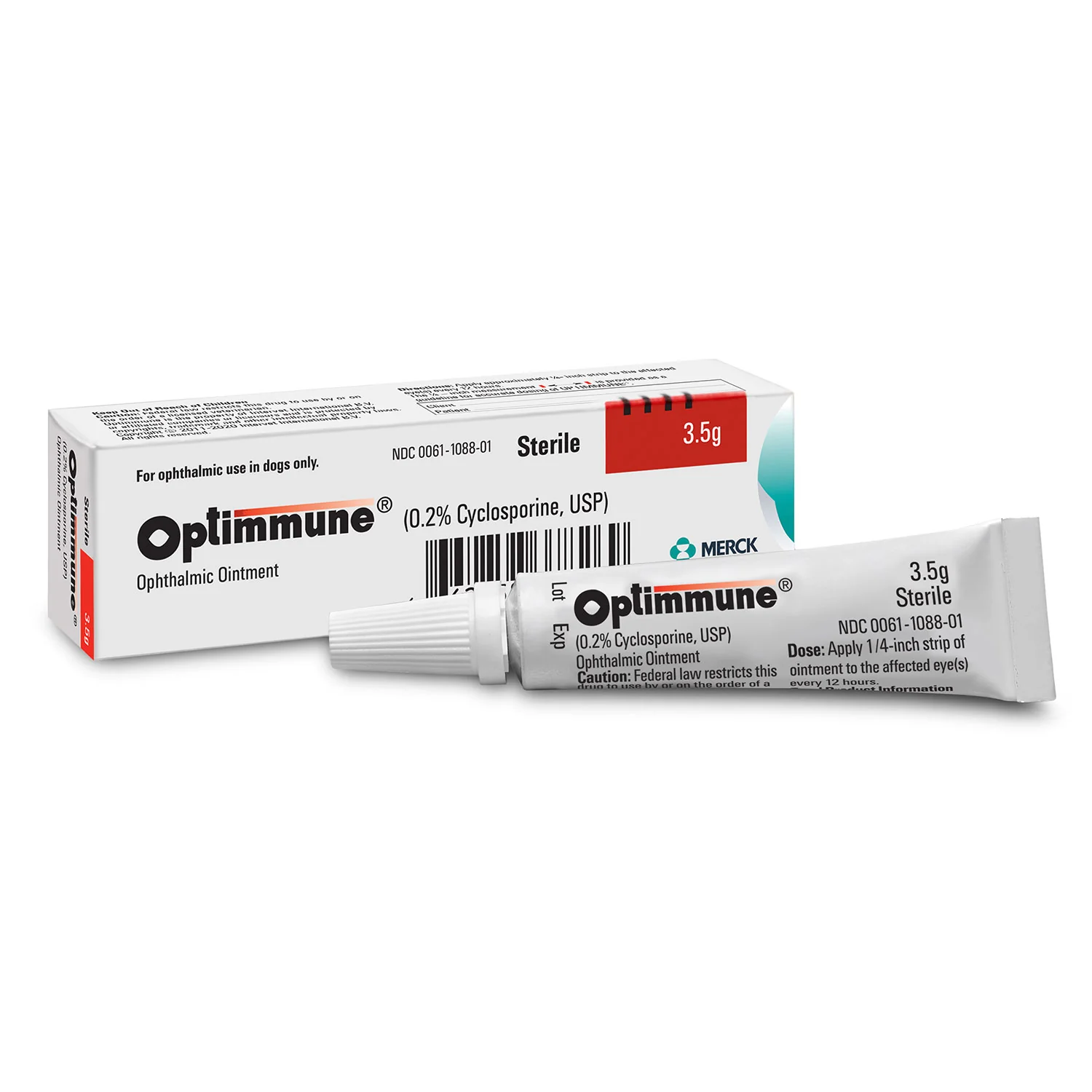 Rx Optimmune (cyclosporine) Opthalmic Ointment for Dogs, 3.5gm Tube - Healthber