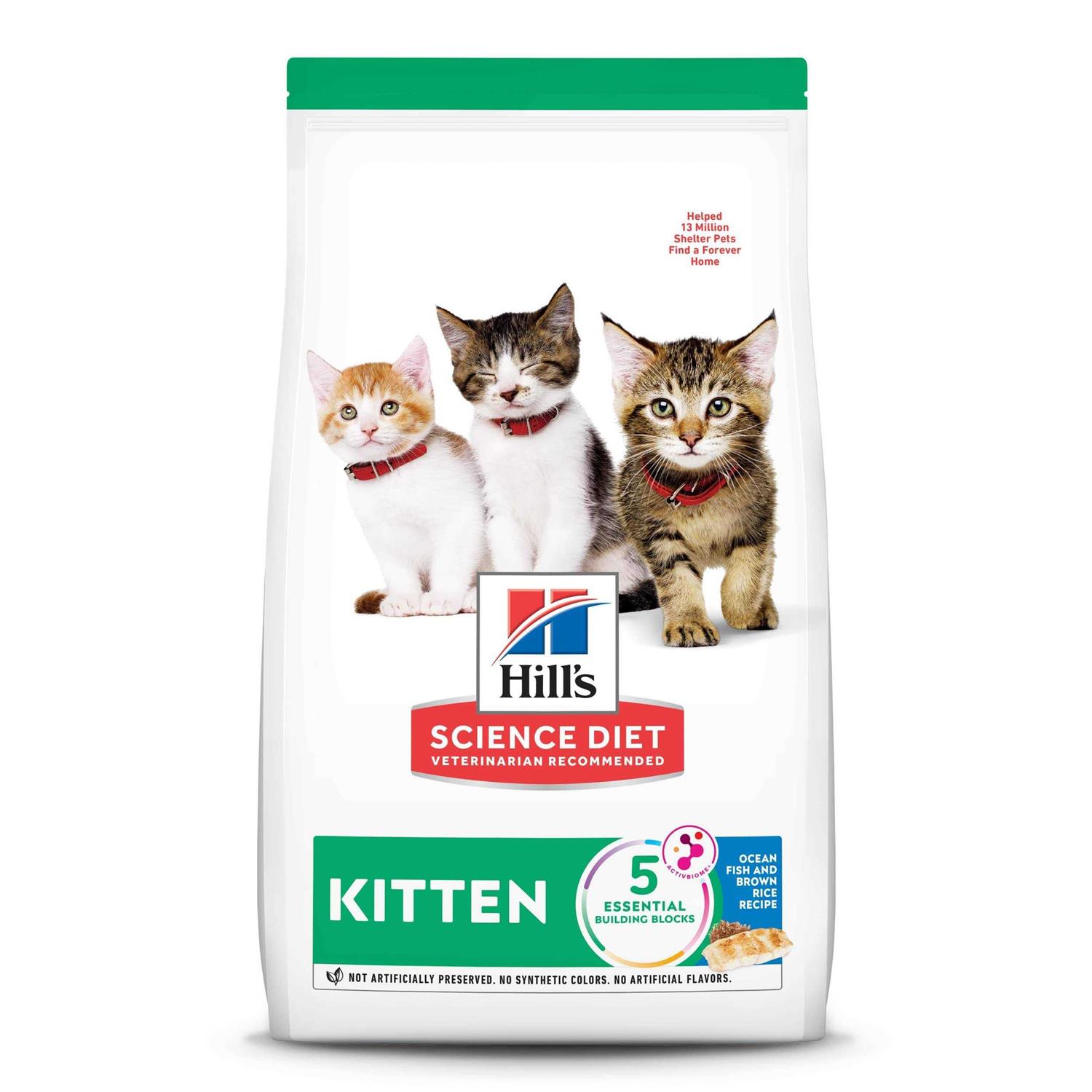 Hill’s Science Diet Kitten Ocean Fish & Brown Rice Recipe Dry Cat Food - Healthber