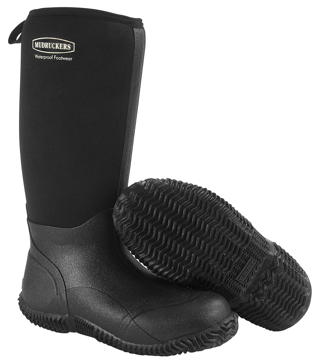 Black Mudruckers Waterproof Tall Boots - Healthber