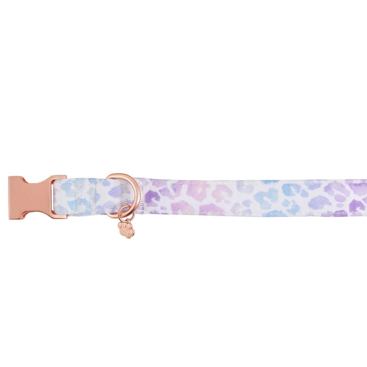 Top Paw Cheetah Comfort Neoprene Purple Dog Collar - Healthber
