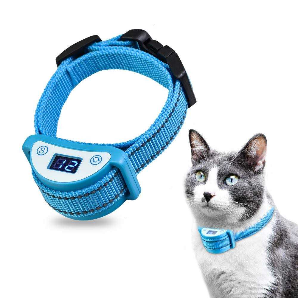Paipaitek Cat Shock Collar,Automatic Trainer Collar for Cats Meowing Designed - Healthber