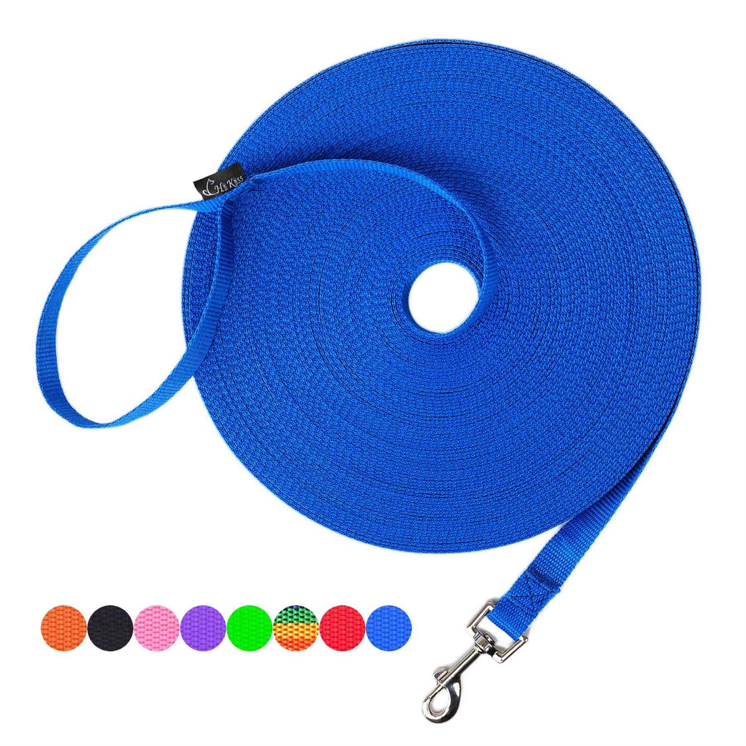 Hi Kiss Dog/Puppy Obedience Recall Training Agility Lead 15ft 20ft 30ft 50ft 100ft Leash Training - Healthber