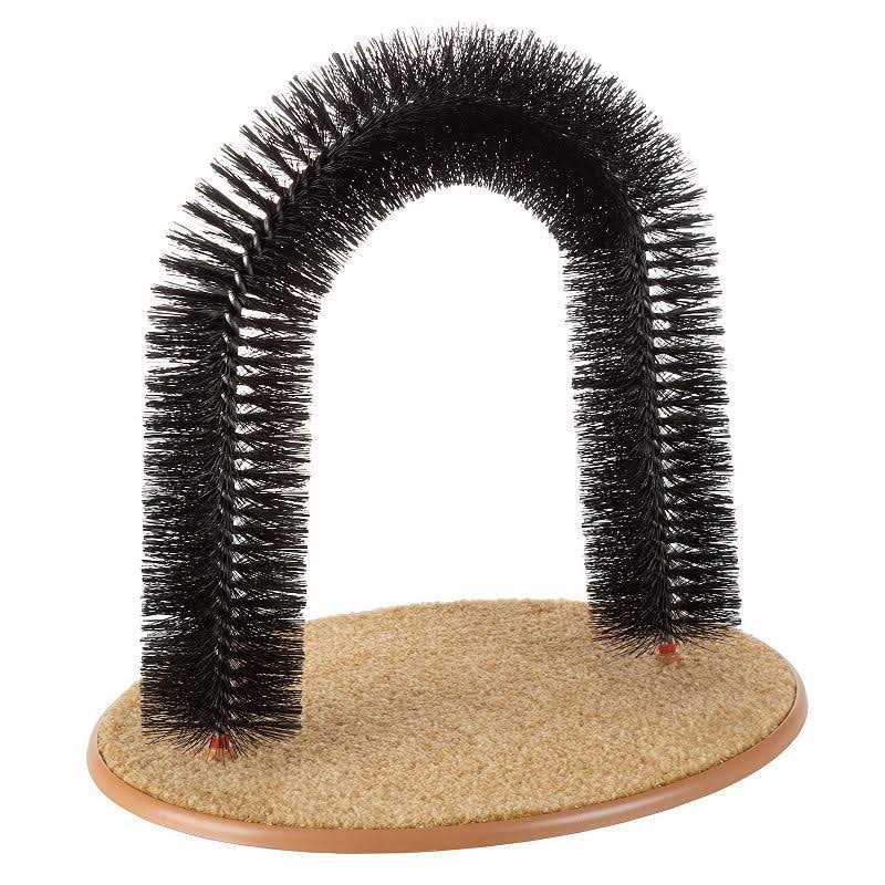 Pet Adobe Self-Grooming Cat Arch with Bristle Ring - Healthber