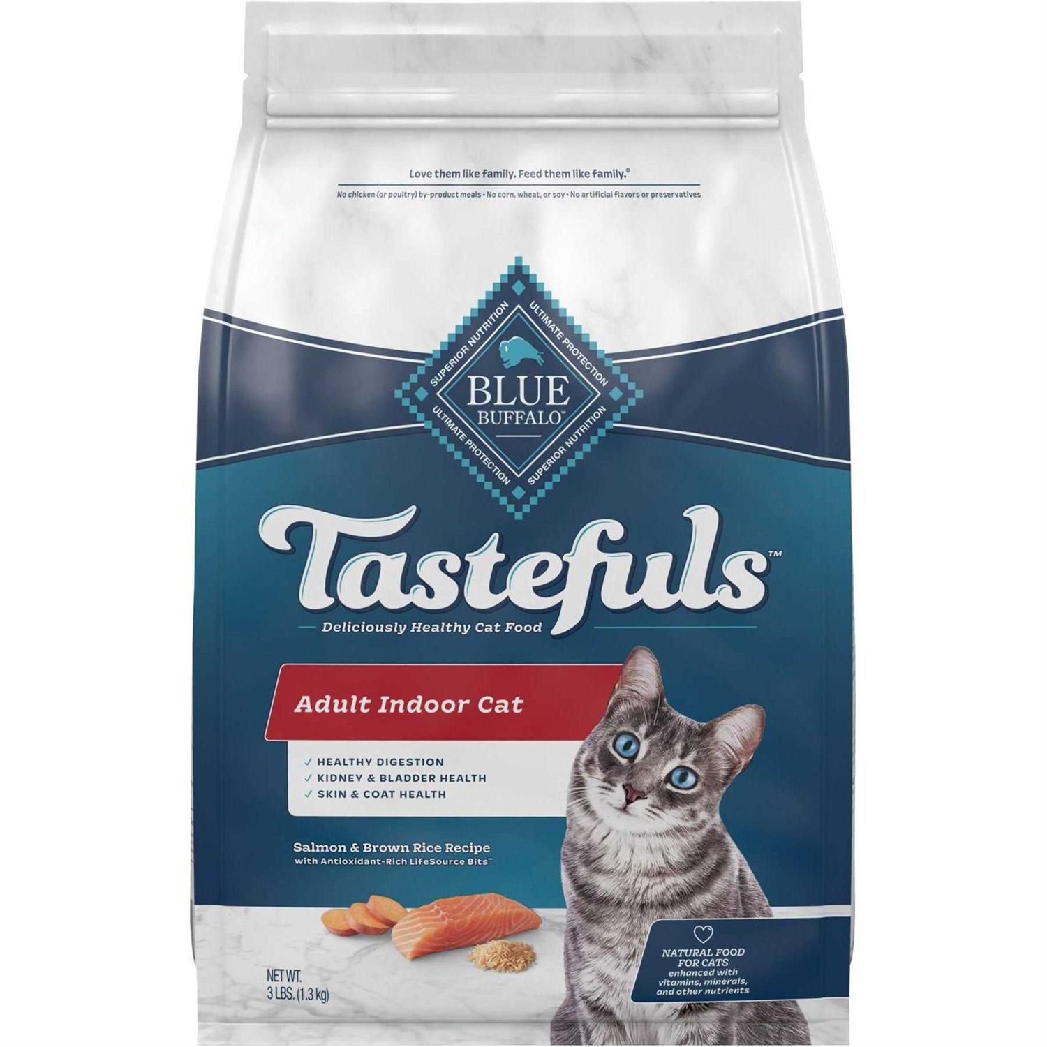 Blue Buffalo Tastefuls Adult Dry Cat Food Brown Rice - Healthber
