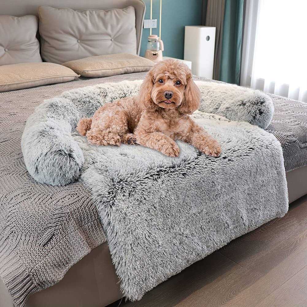 MoonxHome Pet Couch Protector for Dog with Memory Foam Neck Bolster, Universal Pet Furniture Cover, Sofa Bed Cover, Plush Dog Bed and More for Dogs and Cats - Healthber
