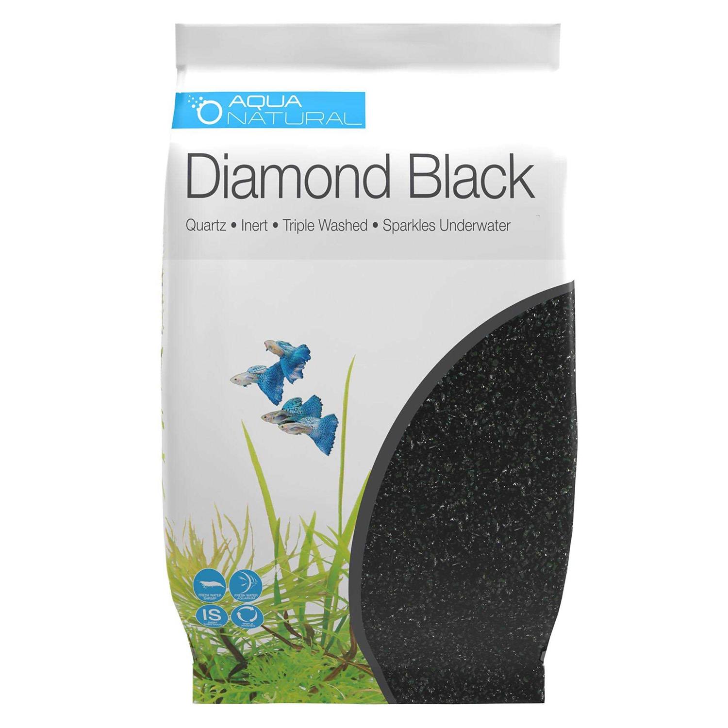 AquaNatural Diamond Black 10lb, Premium Gravel and Substrate for Aquariums, Fish Tanks and terrariums - Healthber