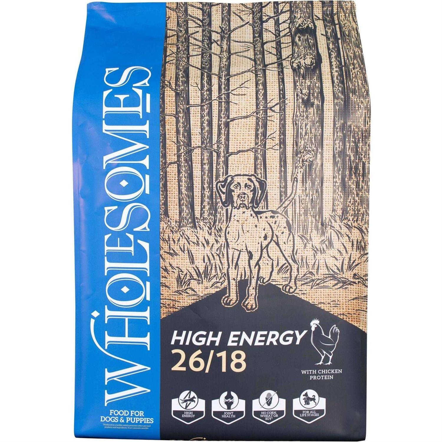 Wholesomes High Energy 26/18 Dry Dog Food - Healthber