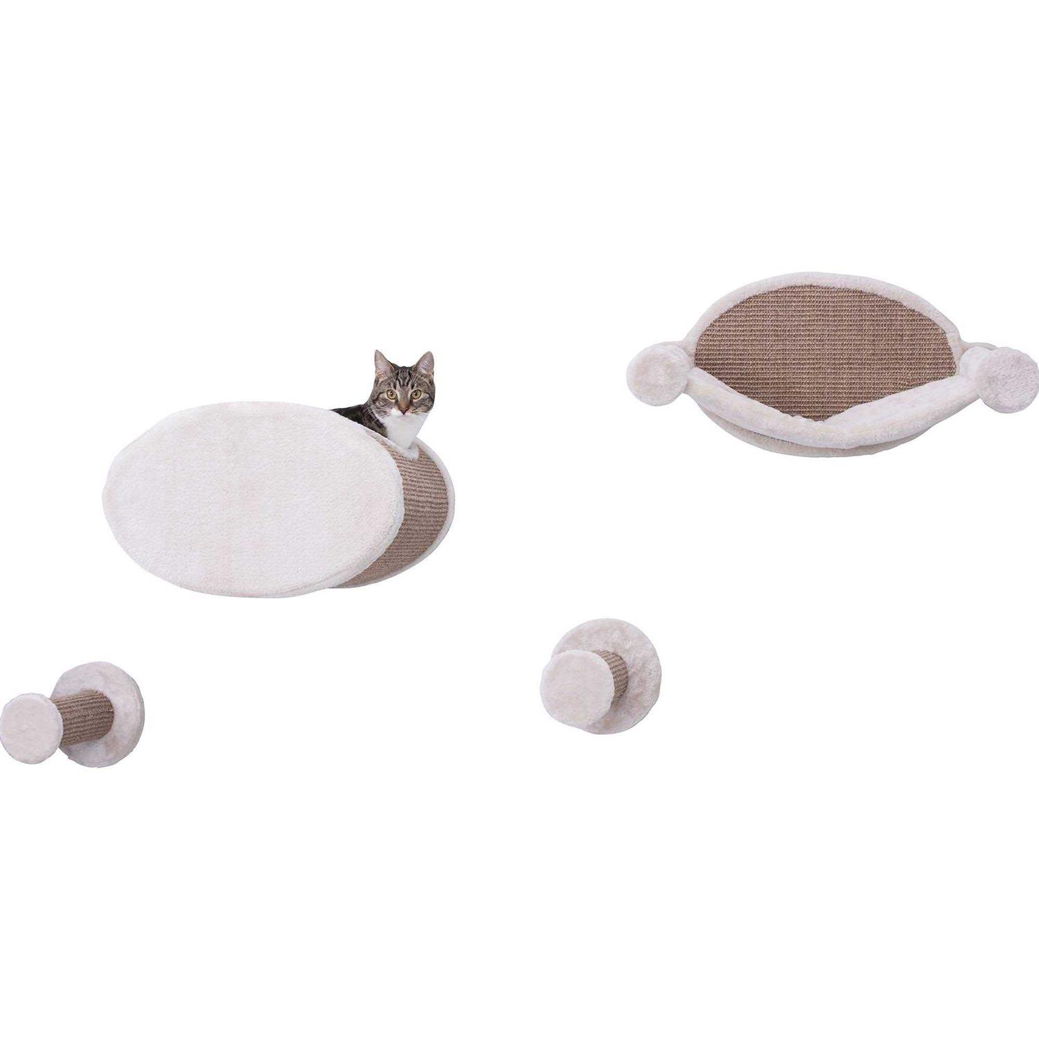 Trixie Wall Mounted Cat Lounge Set Hammock and Condo with Two Steps - Healthber