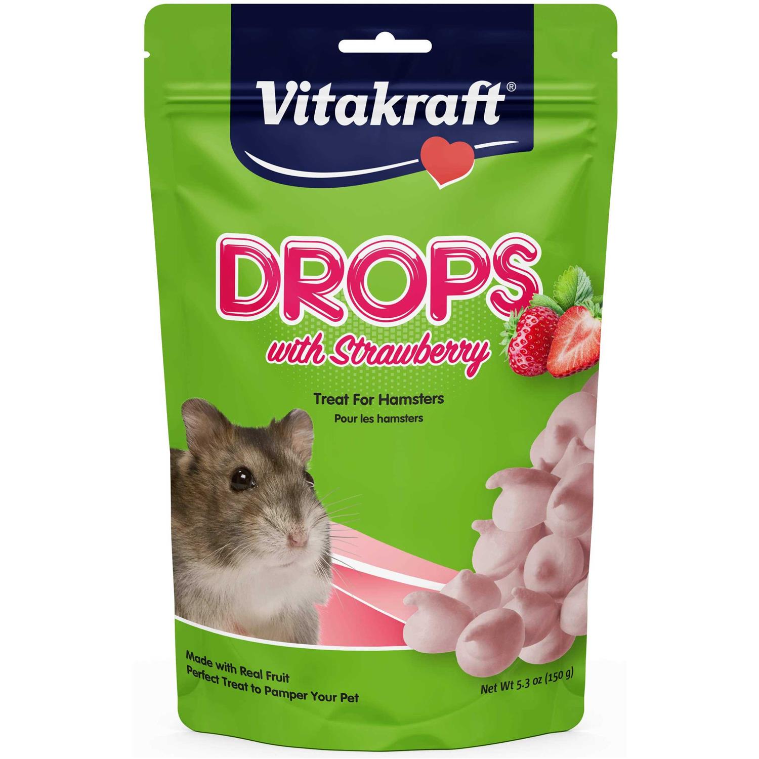 Vitakraft Drops with Strawberry for Hamsters - Healthber