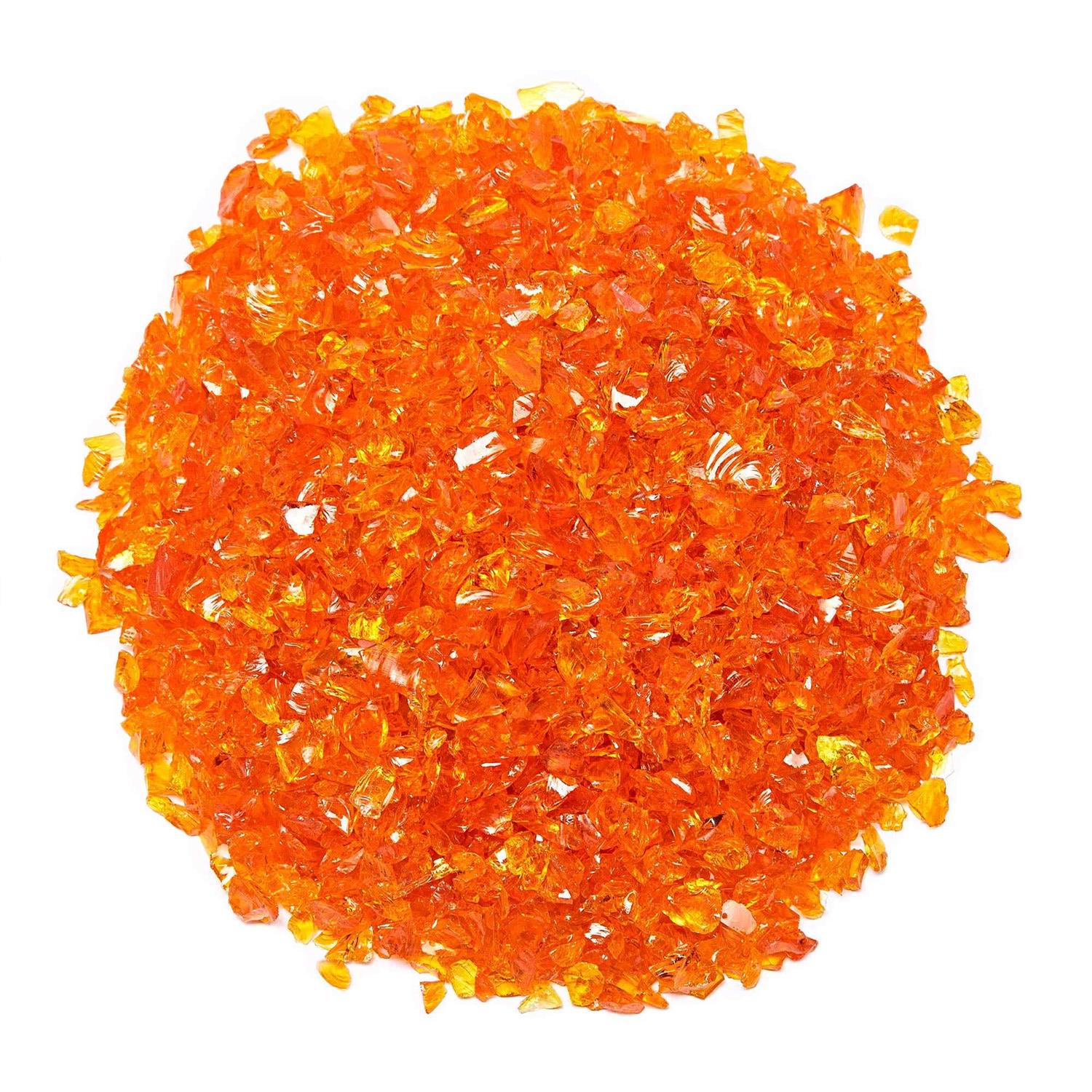 TWINKLING High Luster Fire Glass Gravel Stone Glitter,Broken Glass,Fire Gems Chips,Crushed Glass for Fire Pit Crafts Resin Art Aquarium Garden - Healthber