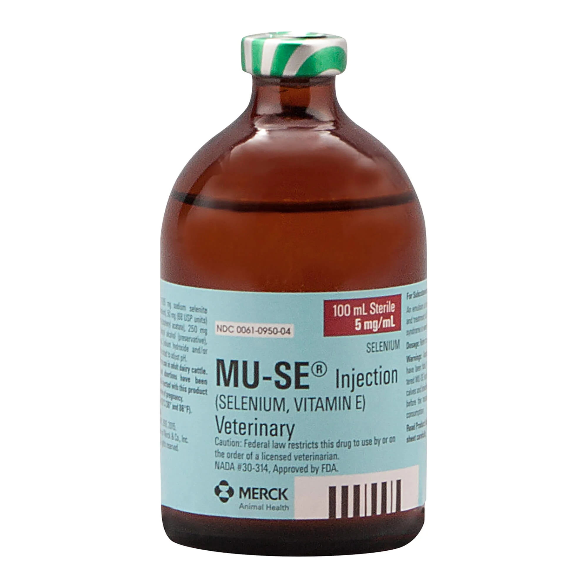 Rx MU-SE (selenium, vitamin E) Injection for Cattle, 100mL vial - Healthber