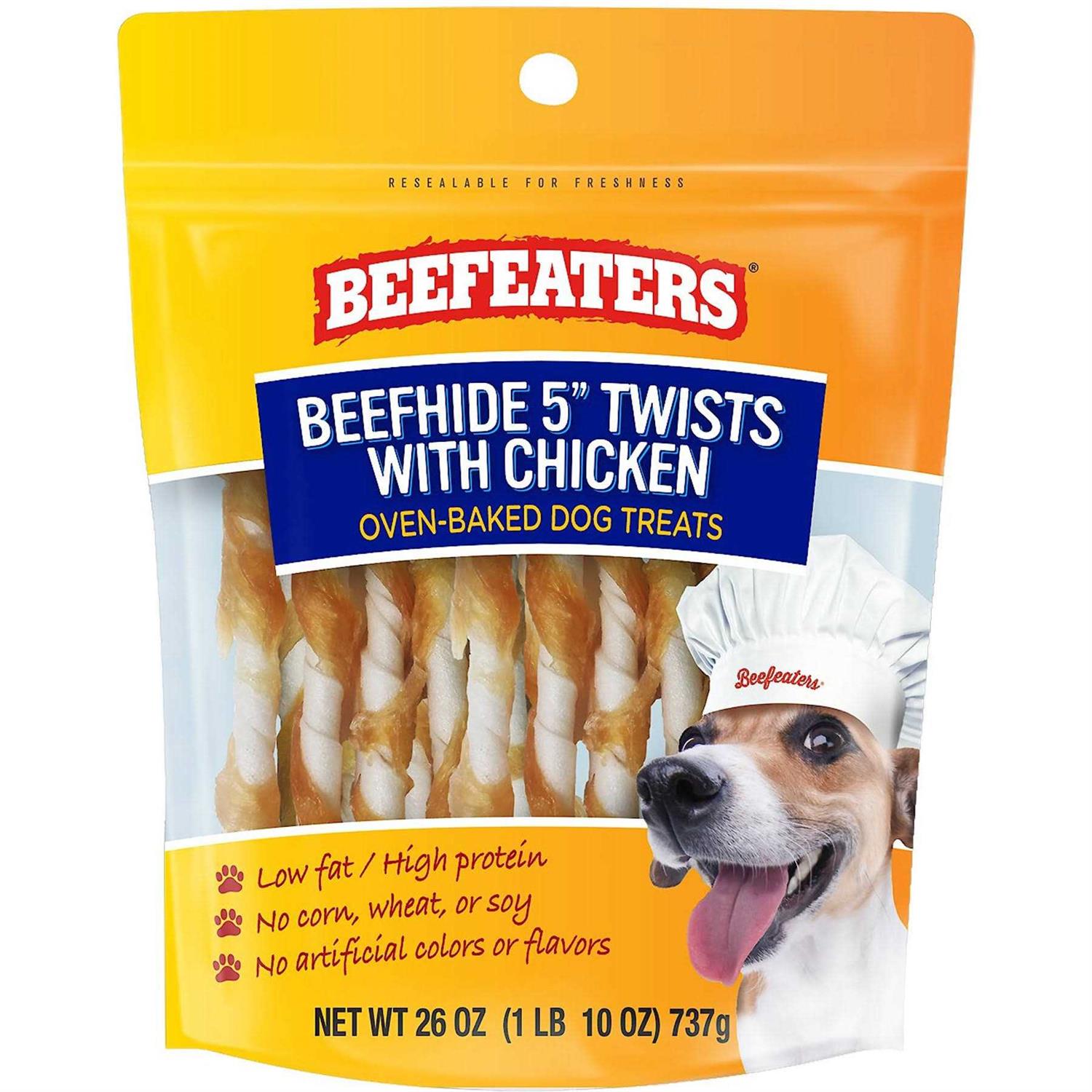 Beefeaters Oven Baked Beefhide Chicken Twists Dog - Healthber